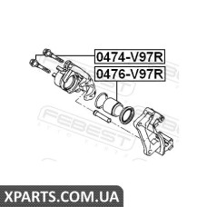 ВТУЛКА НАПРЯМНА СУППОРТА ГАЛЬМОВОГО ЗАДНЬОГО MITSUBISHI PAJERO IV MONTERO V87W/V97W 2006- FEBEST 0474V97R