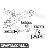 САЙЛЕНБЛОК ПЕРЕДНЬОГО ВАЖЕЛЯ SUZUKI GRAND VITARA/ESCUDO JB416/JB420/JB627 2006- FEBEST NAB2Y34
