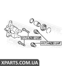 ПИЛЬНИК ВТУЛКИ НАПРЯМКУ СУППОРТУ ГАЛЬМОВОГО ПЕРЕДНЬОГО TOYOTA COROLLA CE120/NZE12#/ZZE12# 2000-20 FEBEST 0173NZE120F