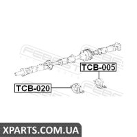 ПІДШИПНИК ПІДВЕСНОГО КАРДАННОГО ВАЛУ TOYOTA KLUGER L/V ACU25/MCU25 4WD 2000-2007 FEBEST TCB020