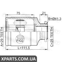 ШРУС ВНУТРІШНІЙ 29X41,3X25 SUBARU IMPREZA G11 2000-2007 FEBEST 08111002
