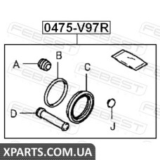 РЕМКОМПЛЕКТ СУППОРТУ ГАЛЬМОВОГО ЗАДНЬОГО FEBEST 0475V97R