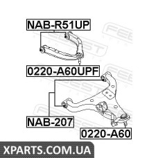 ОПОРА КУЛЬОВА ПЕРЕДНЬОГО ВЕРХНЬОГО РИЧАГУ NISSAN ARMADA TA60/INFINITI QX56 (JA60) 2003- FEBEST 0220A60UPF