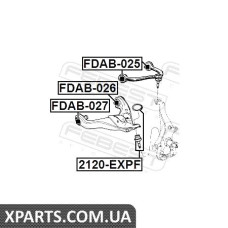 САЙЛЕНБЛОК ПЕРЕДНЬОГО НИЖНЬОГО важеля FEBEST FDAB026