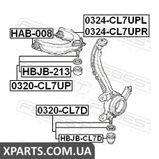 САЙЛЕНБЛОК ВЕРХНЬОГО ПЕРЕДНЬОГО важеля (HONDA ACCORD CL/CN/CM 2002-2008) FEBEST FEBEST HAB008