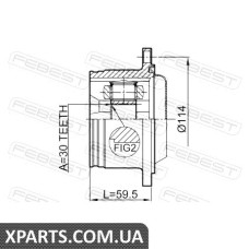 ШРУС ВНУТРІШНІЙ 34X114 VOLKSWAGEN PASSAT B5/B5+ 1997-2005 FEBEST 2311829