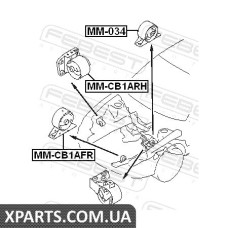ПОДУШКА ДВИГУНА ЗАДНЯ AT MITSUBISHI LANCER/MIRAGE CJ 1995-2003 FEBEST MM034
