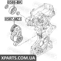 РОЛИК НАТЯЖНОЙ FEBEST 0587MZ3 РОЛИК НАТЯЖНОЙ FEBEST 0587MZ3