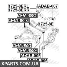 САЙЛЕНБЛОК ЗАДНЕЙ ЦАПФЫ AUDI A6 AVANT (4F5) 2005- FEBEST ADAB006