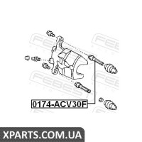 ВТУЛКА НАПРЯМНА СУППОРТА ГАЛЬМОВОГО ПЕРЕДНЬОГО TOYOTA CAMRY ACV3#/MCV3# 2001-2006 FEBEST 0174ACV30F