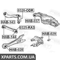 САЙЛЕНБЛОК ЗАДНЬОГО ПОДОВЖНОГО ВАЖЕЛЯ (HONDA ODYSSEY/SHUTTLE RA1/RA2/RA3/RA4/RA5 1994-1999) FEBEST FEBEST HAB028
