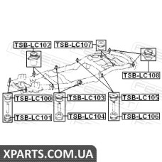 ПОДУШКА ПІДРАМНИКА TOYOTA LAND CRUISER 100 HDJ101/UZJ100 1998-2007 FEBEST TSBLC106