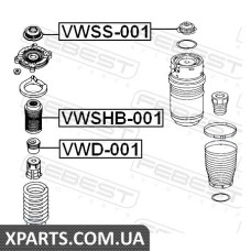 ВІДБІЙНИК ПЕРЕДНЬОГО АМОРТИЗАТОРА VOLKSWAGEN TOUAREG 2003-2010 FEBEST VWD001
