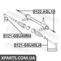 ТЯГА РУЛЬОВА TOYOTA HIGHLANDER GSU45/GVU48/MHU48 4WD 2007- FEBEST 0122AGL10