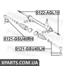 ТЯГА РУЛЬОВА TOYOTA HIGHLANDER GSU45/GVU48/MHU48 4WD 2007- FEBEST 0122AGL10