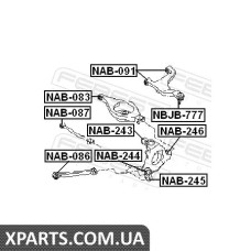 САЙЛЕНБЛОК ЗАДНІЙ ПОДОВЖНІЙ ТЯГИ INFINITI M35/45 (Y50) 2004- FEBEST NAB086