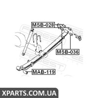 Втулка задньої ресори (MITSUBISHI PAJERO/MONTERO SPORT CHALLENGER K94W/K99W 1996-2006) FEBEST FEBEST MSB036