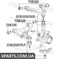 ОПОРА КУЛЬОВА ПЕРЕДНЬОГО ВЕРХНЬОГО РИЧАГУ TOYOTA HILUX GGN15/GGN25 2005- FEBEST 0120GGN15UF