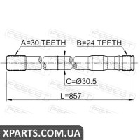 ПІВОСЬ ЛІВА 30X857X24 TOYOTA LAND CRUISER 80 FZJ80/HDJ81/HZJ80 1990-2001 FEBEST 0112LC80LH ПІВОСЬ ЛІВА 30X857X24 TOYOTA LAND CRUISER 80 FZJ80/HDJ81/HZJ80 1990-2001 FEBEST 0112LC80LH