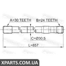 ПІВОСЬ ЛІВА 30X857X24 TOYOTA LAND CRUISER 80 FZJ80/HDJ81/HZJ80 1990-2001 FEBEST 0112LC80LH