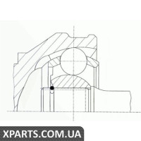 Шарнір приводного валу (ШРУС), к-кт. GKN 22804