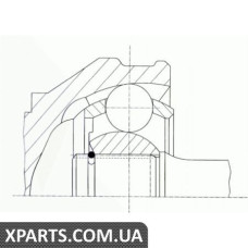 Шарнир приводного вала (ШРУС), к-кт. GKN 22804