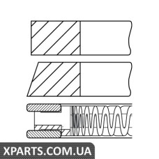 Комплект кілець на поршень GOETZE 0842990000