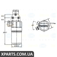 осушувач радиатора кондиціонера HELLA 8FT351197321