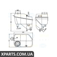 Компенсаційний бак, що охолоджує рідину HELLA 8MA376789701