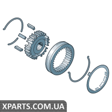 Ступиця з ковзною муфтою синхронізатора VAG 02T311241E