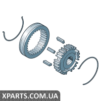 Ступица с скользящей муфтойсинхронизатора VAG 02T311301F