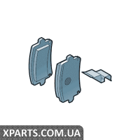 1 комплект гальмівних колодок для дискових гальм VAG 1J0698451R