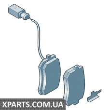 1 комплект гальмівних колодок для дискових гальм VAG 3D0698451A
