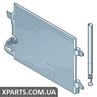 Конденсатор клімат.установки сресивером рідкого холодоагенту VAG 5N0820411E