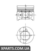 Поршень RENAULT 7600 15DCi K9K d25 KS Kolbenschmidt 40465600