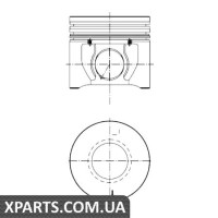 Поршень у комплекті на 1 циліндр, 2-й ремонт (+0,50) KOLBENSCHMIDT 40172610