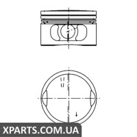 Поршень у комплекті на 1 циліндр, 2-й ремонт (+0,50) KOLBENSCHMIDT 99942620