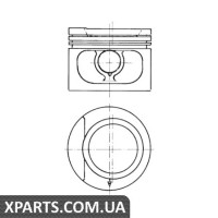 Поршень у комплекті на 1 циліндр, 2-й ремонт (+0,50) KOLBENSCHMIDT 93876620