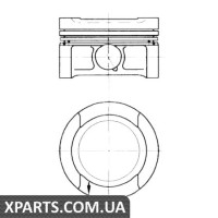 Поршень у комплекті на 1 циліндр, 1-й ремонт (+0,25) KOLBENSCHMIDT 94503710