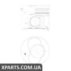 Поршень у комплекті на 1 циліндр, STD KOLBENSCHMIDT 41092600