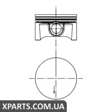 Поршень в комплекте на 1 цилиндр, 2-й ремонт (+0,50) KOLBENSCHMIDT 40388620