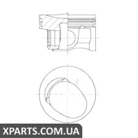 Поршень у комплекті на 1 циліндр, 1-й ремонт (+0,25) KOLBENSCHMIDT 41257610