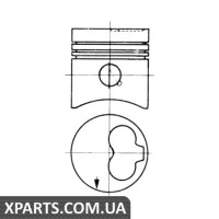 Поршень у комплекті на 1 циліндр, 4-й ремонт (+1,00) KOLBENSCHMIDT 93260620