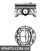 Поршень у комплекті на 1 циліндр, 2-й ремонт (+0,50) KOLBENSCHMIDT 40477620