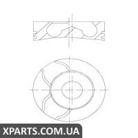 Поршень у комплекті на 1 циліндр, STD MAHLE 0215800