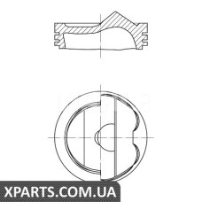 Поршень у комплекті на 1 циліндр, STD MAHLE 028PI00124000
