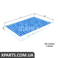 Фільтр салону CareMetix MB S Klasse W221 Mahle LAO292S