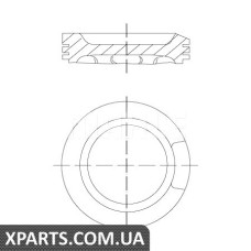 Поршень у комплекті на 1 циліндр, 2-й ремонт (+0,50) MAHLE 0330402