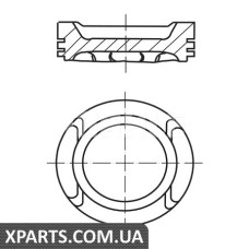 Поршень у комплекті на 1 циліндр, 2-й ремонт (+0,50) MAHLE 0306013