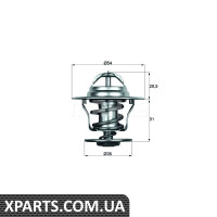 Термостат VW T3/T4 1.6-1.8 TD 81-92 Mahle TX1587D